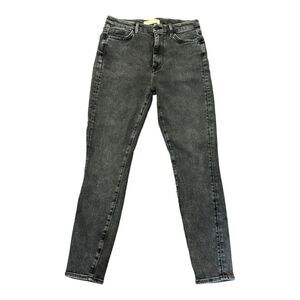 7 For All Mankind Womens Luxe Vintage The Aubrey Skinny Black High Rise Jeans 28